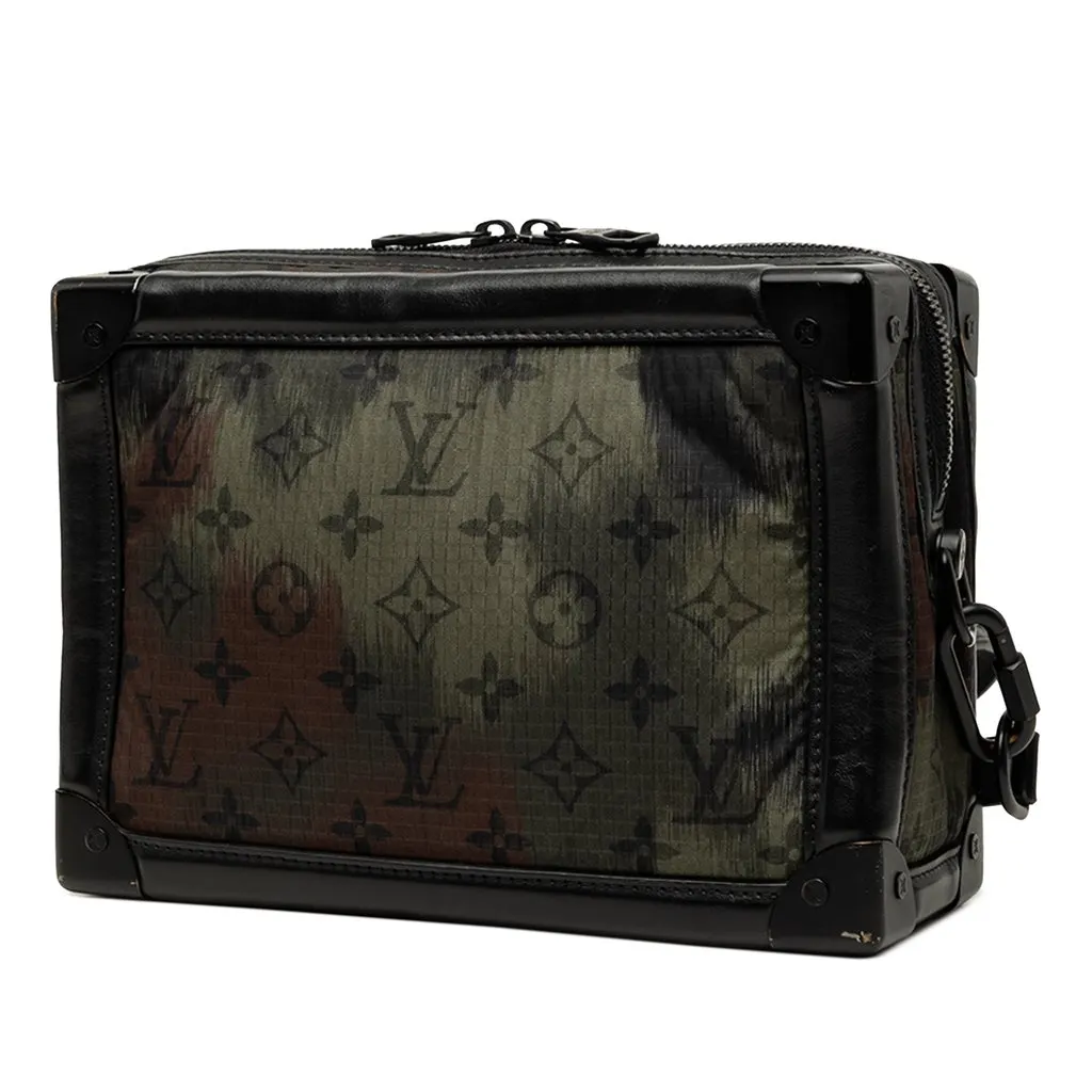Louis Vuitton Monogram Camouflage Nylon Soft Trunk Green Very good - Back View