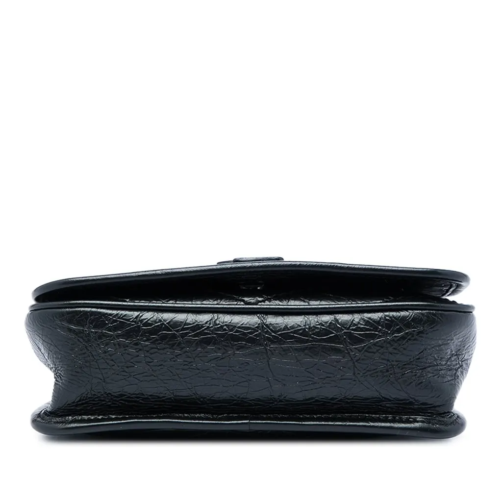 Saint Laurent Crinkled Calfskin Niki Wallet on Chain Black Leather Very good - Inside View