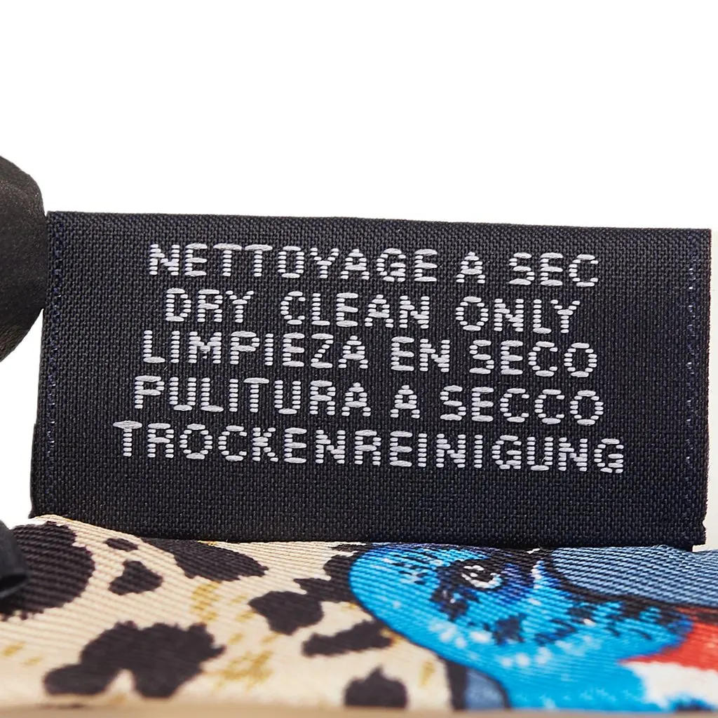 Hermès Jungle Love Love Doll Silk Twilly Scarf Blue Very good - Inside View