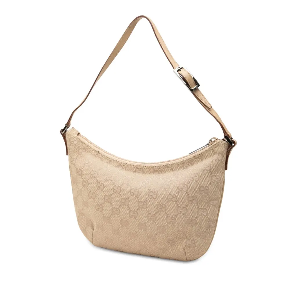 Gucci GG Canvas Shoulder Bag Beige Canvas Very good - Back View