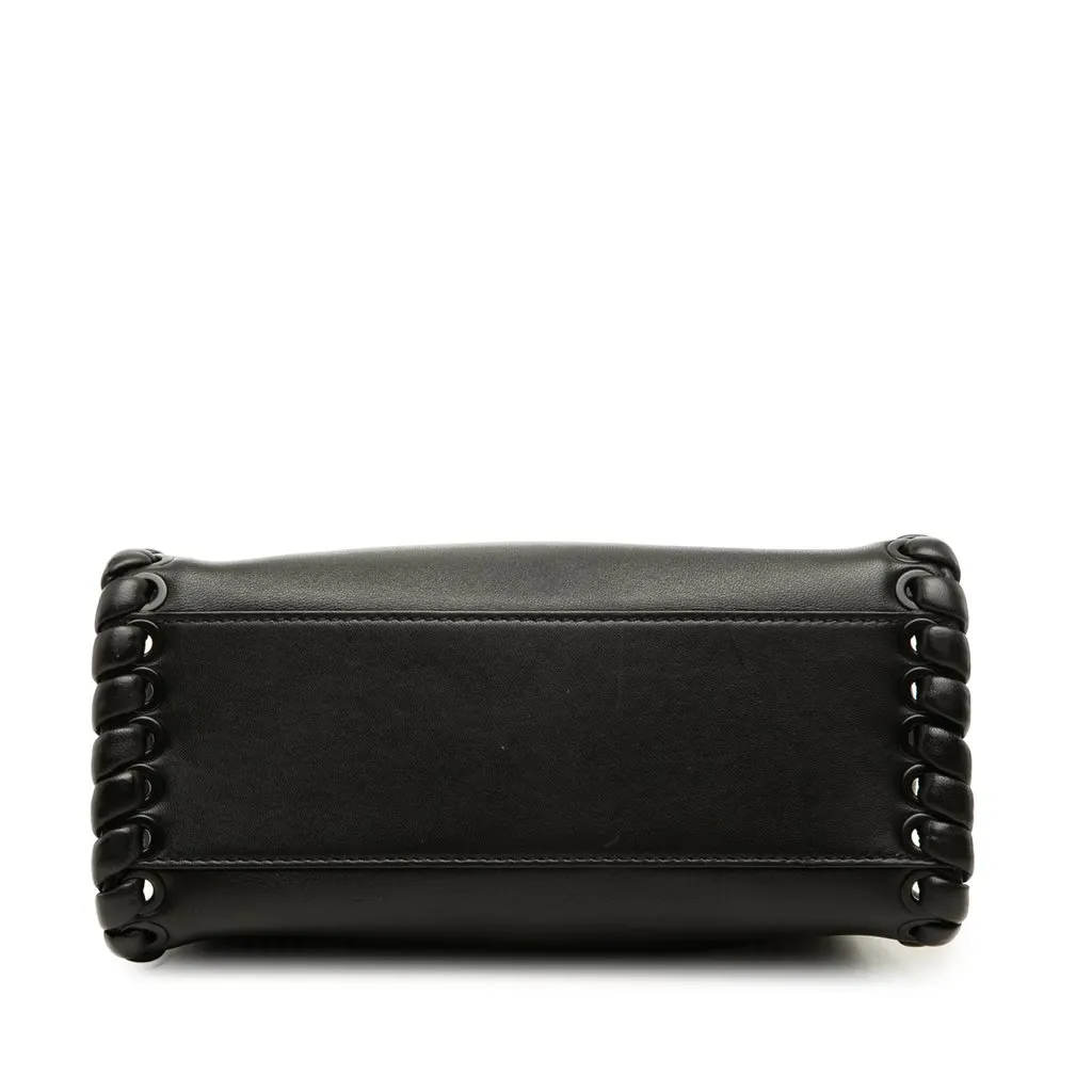 Fendi Mini Leather Lace Up Peekaboo Iconic Satchel Black Leather Very good - Inside View
