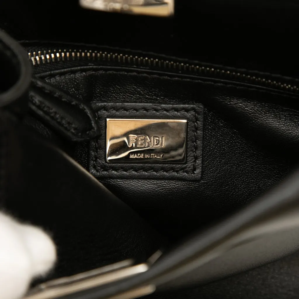 Fendi Mini Leather Lace Up Peekaboo Iconic Satchel Black Leather Very good - Box View