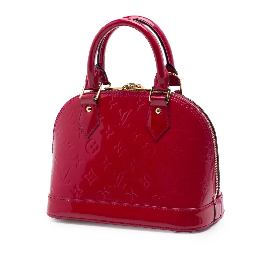 Louis Vuitton Monogram Vernis Alma BB Red Leather Very good - Back View