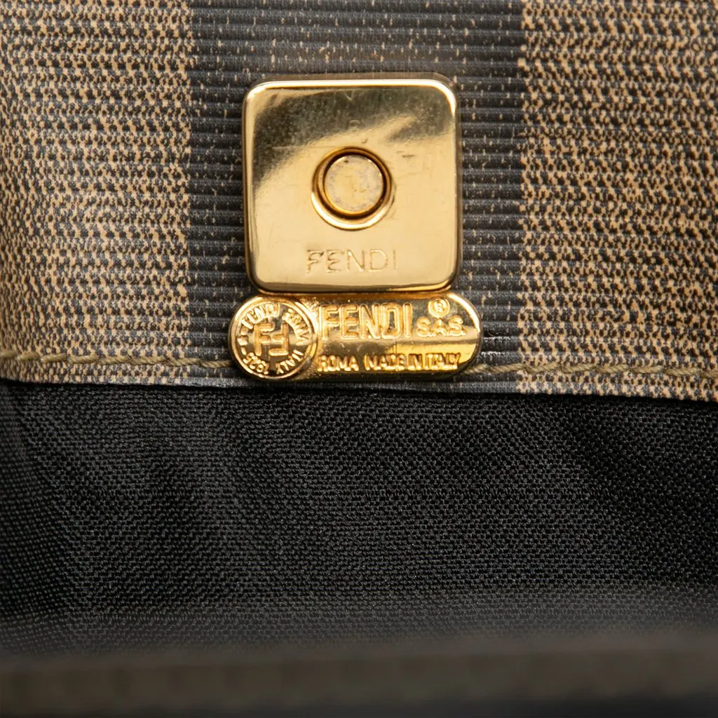 Fendi Mini Pequin Coated Canvas Convertible Backpack Black Very good - Box View