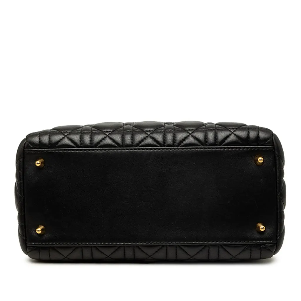 Dior Medium Lambskin Cannage Lady Dior Black Leather Very good - Inside View