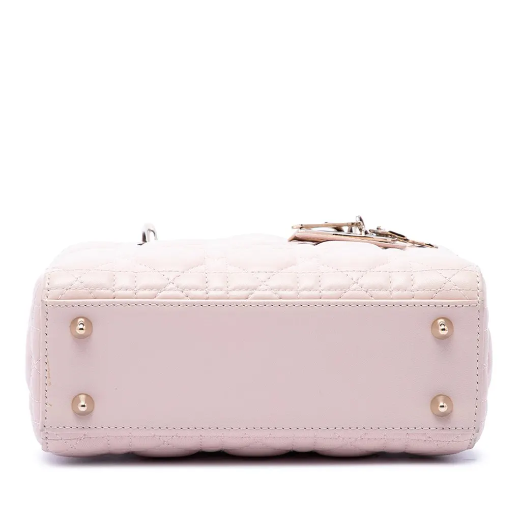 Dior Small Lambskin Cannage My ABCDior Lady Dior Pink Leather Very good - Inside View