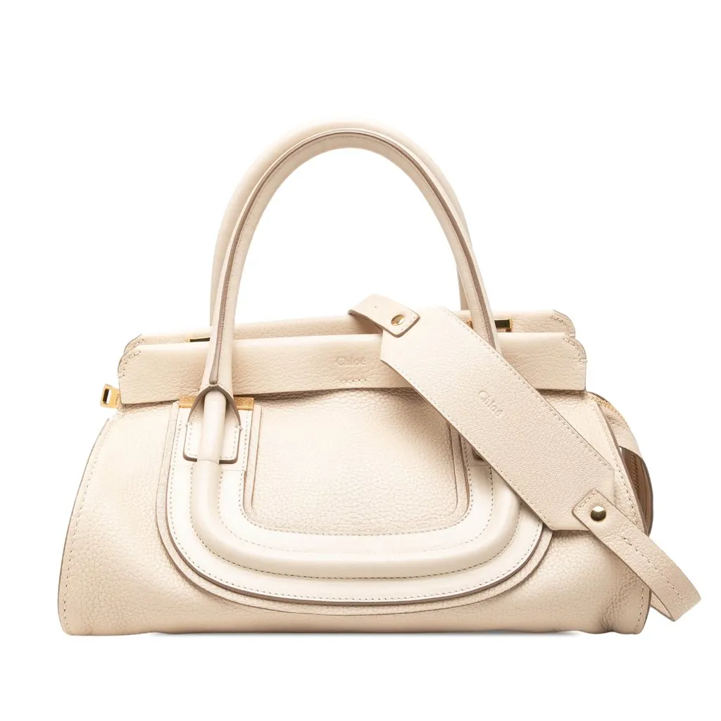 Chloé Medium Leather Everston Satchel Brown Leather Very good - Front View