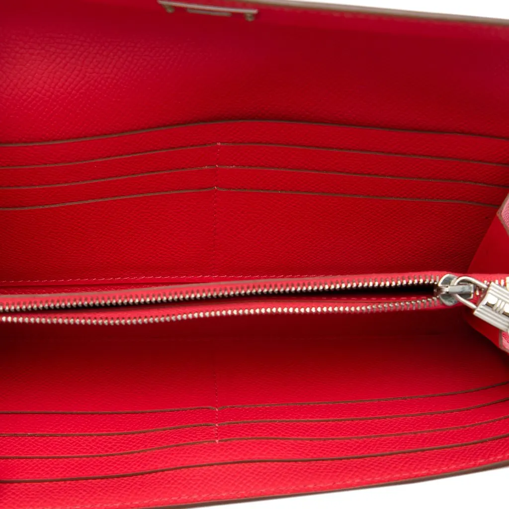 Hermès Epsom Mysore Kelly Longue Wallet Red Leather Very good - Model View