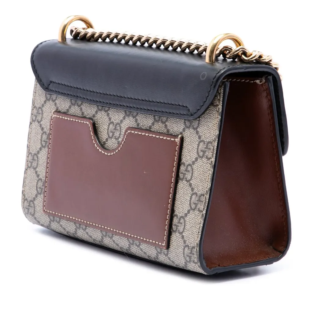 Gucci Small GG Supreme Padlock Crossbody Beige Canvas Very good - Back View