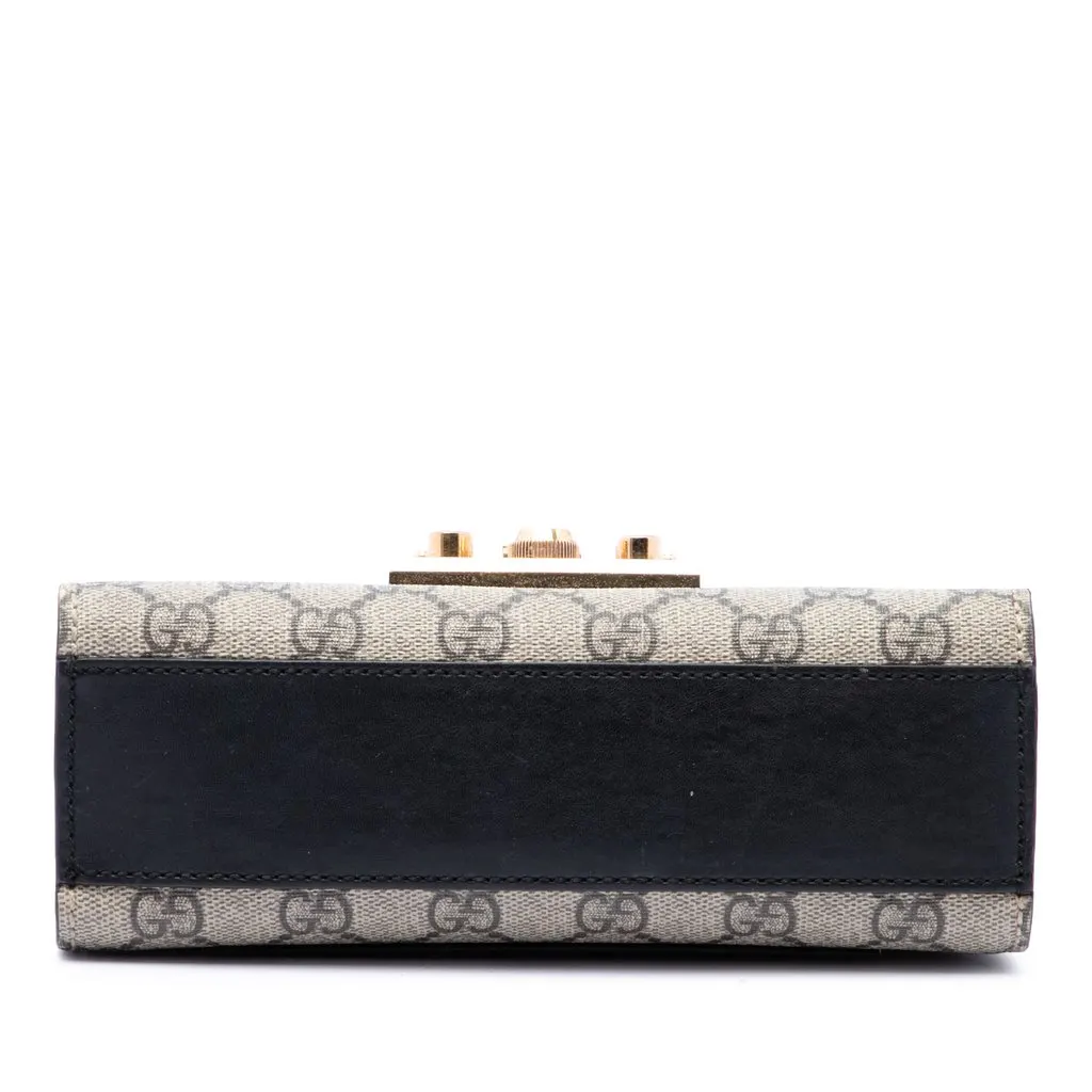 Gucci Small GG Supreme Padlock Crossbody Beige Canvas Very good - Inside View