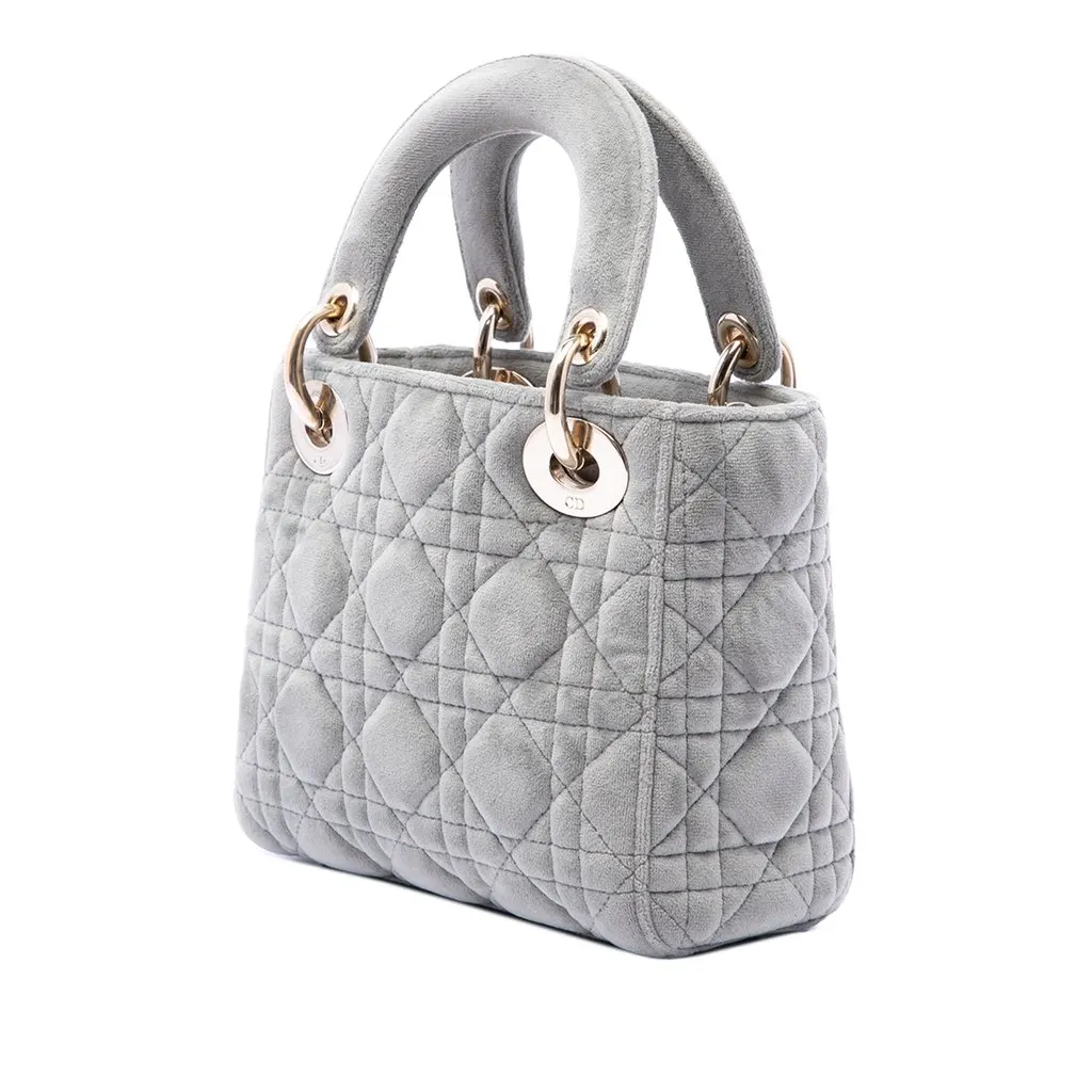 Dior Mini Velvet Cannage Lady Dior MultiColor Very good - Back View