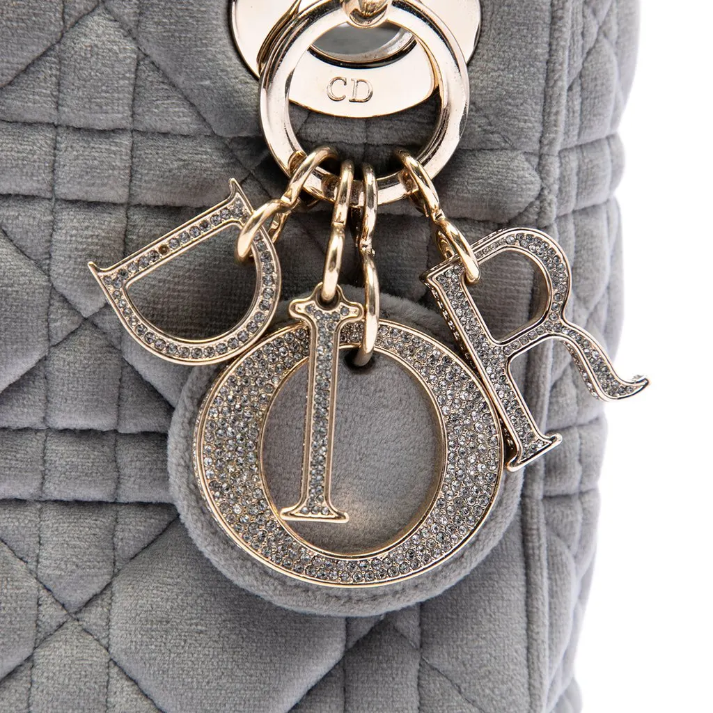 Dior Mini Velvet Cannage Lady Dior MultiColor Very good - Box View