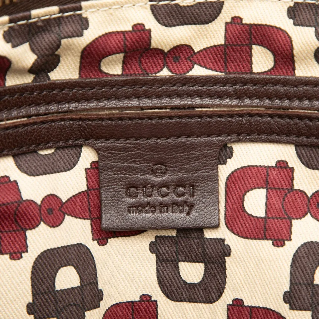 Gucci Medium Guccissima Joy Boston Bag Brown Leather Good - Box View