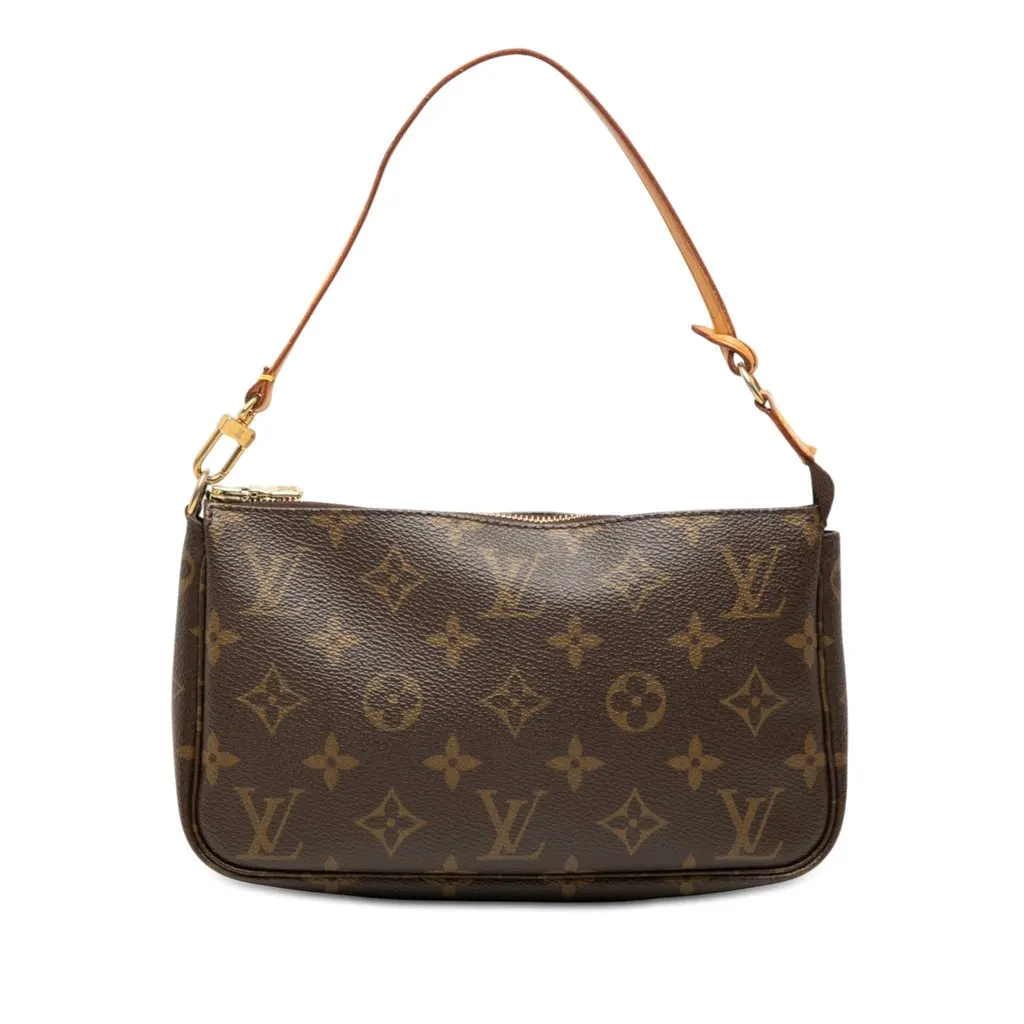 Louis Vuitton Monogram Pochette Accessoires Brown Very good - Front View