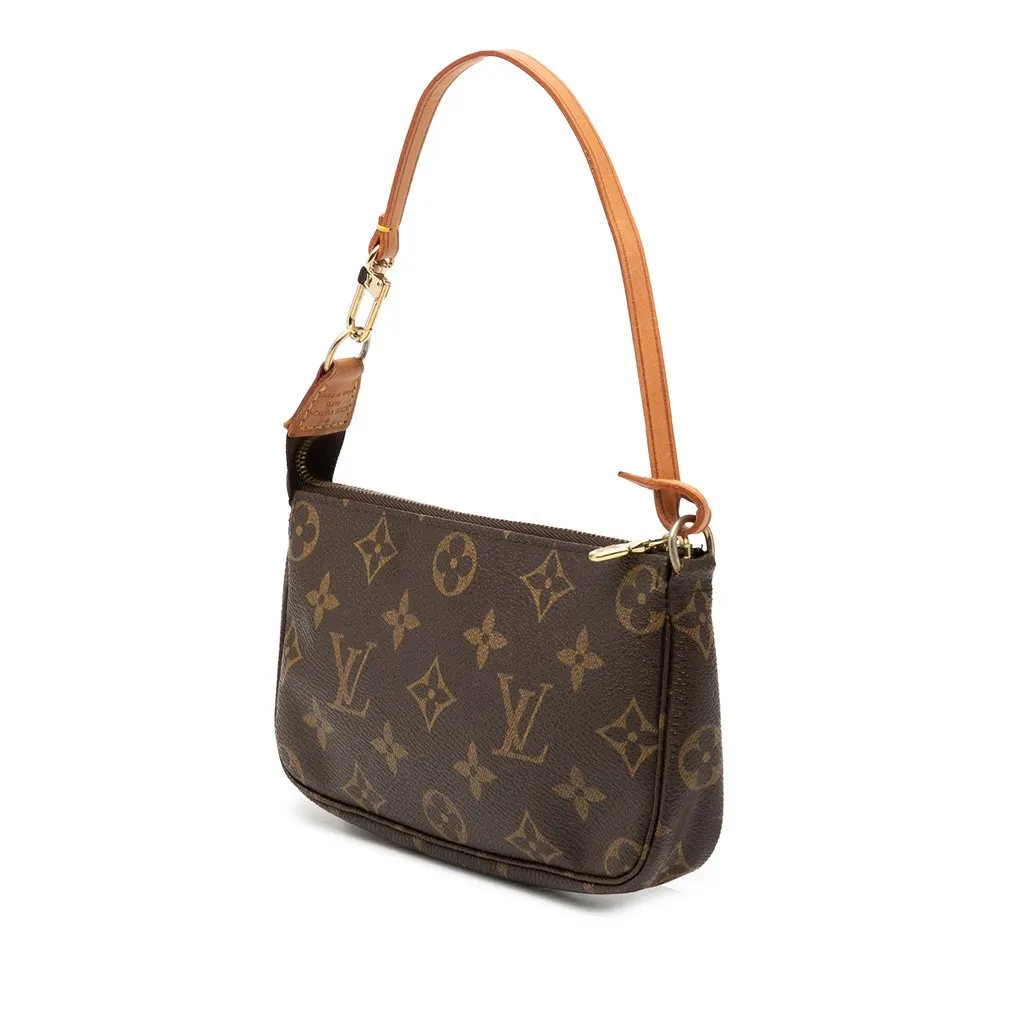 Louis Vuitton Monogram Mini Pochette Accessoires Brown Very good - Back View