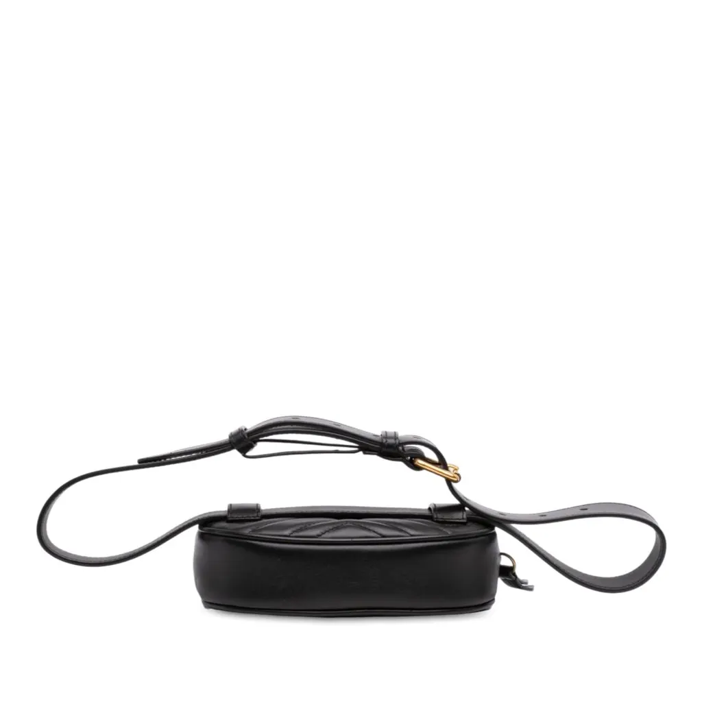 Gucci GG Marmont Matelasse Calfskin Belt Bag Black Leather Very good - Inside View
