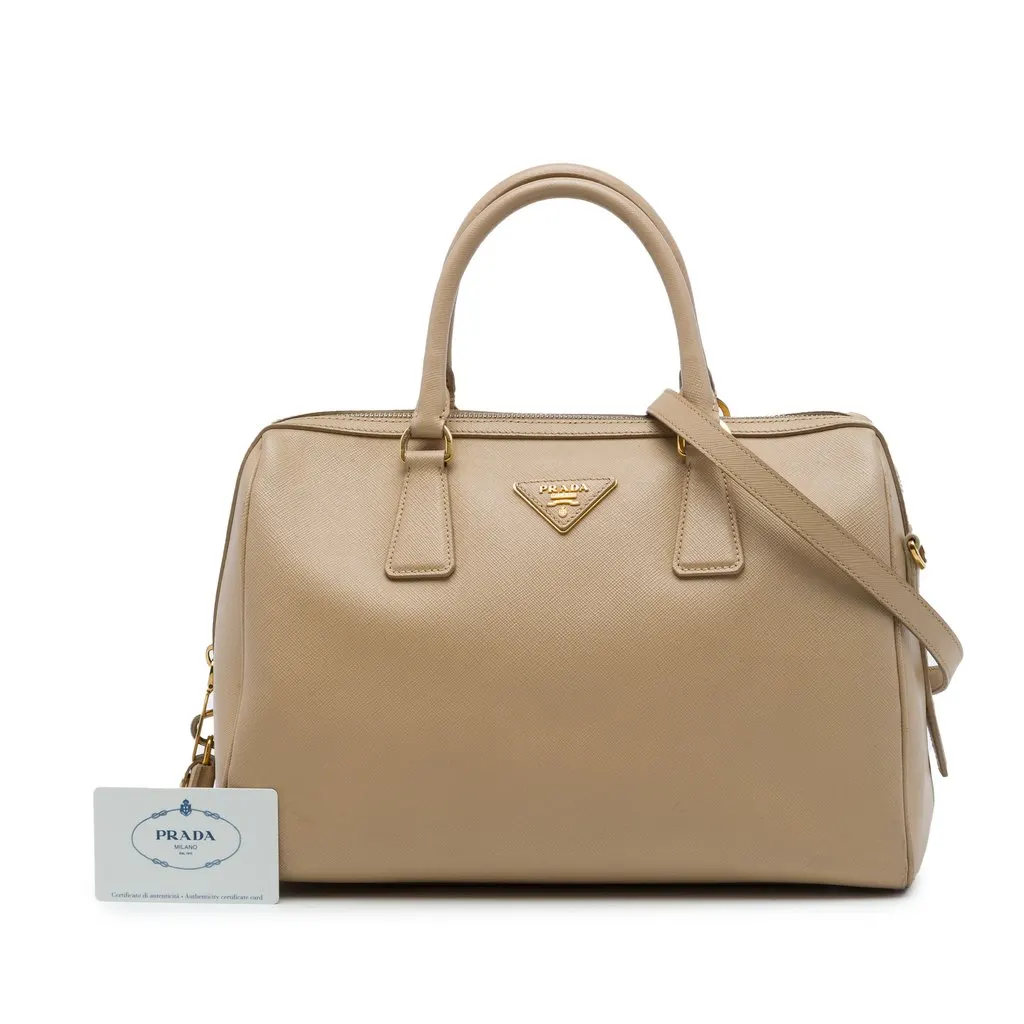 Prada Saffiano Lux Convertible Bowler Bag | Libas Collective
