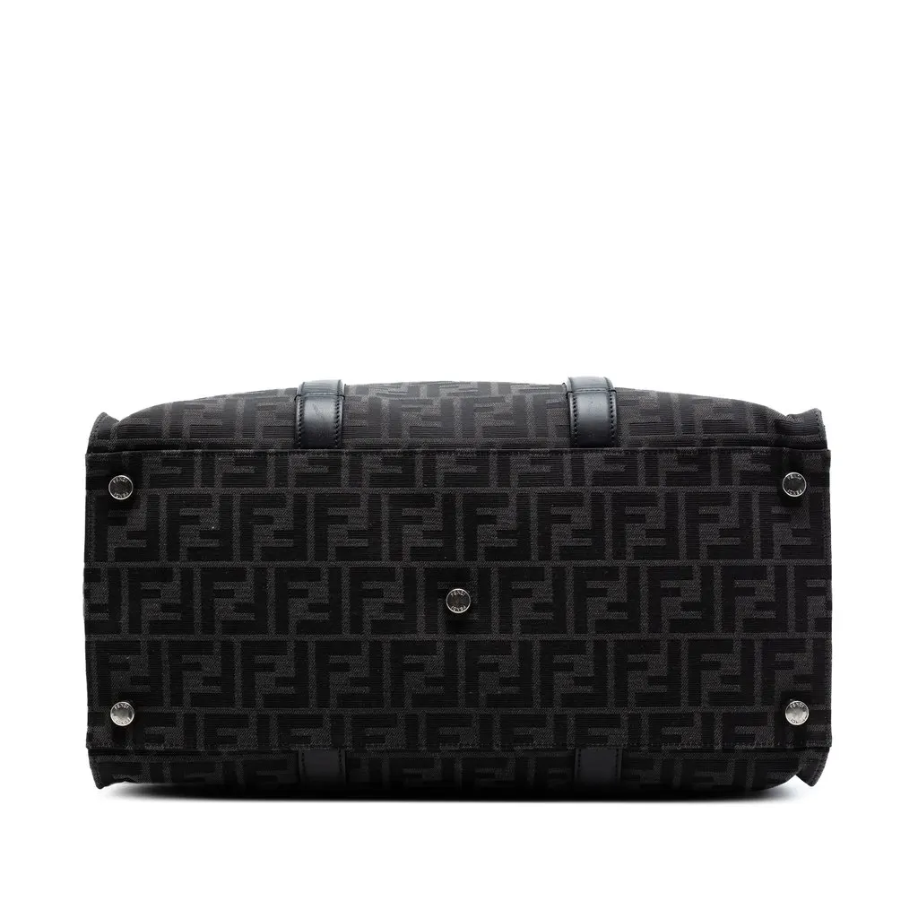 Fendi Large Zucca Jacquard Shopper Tote Black Very good - Inside View