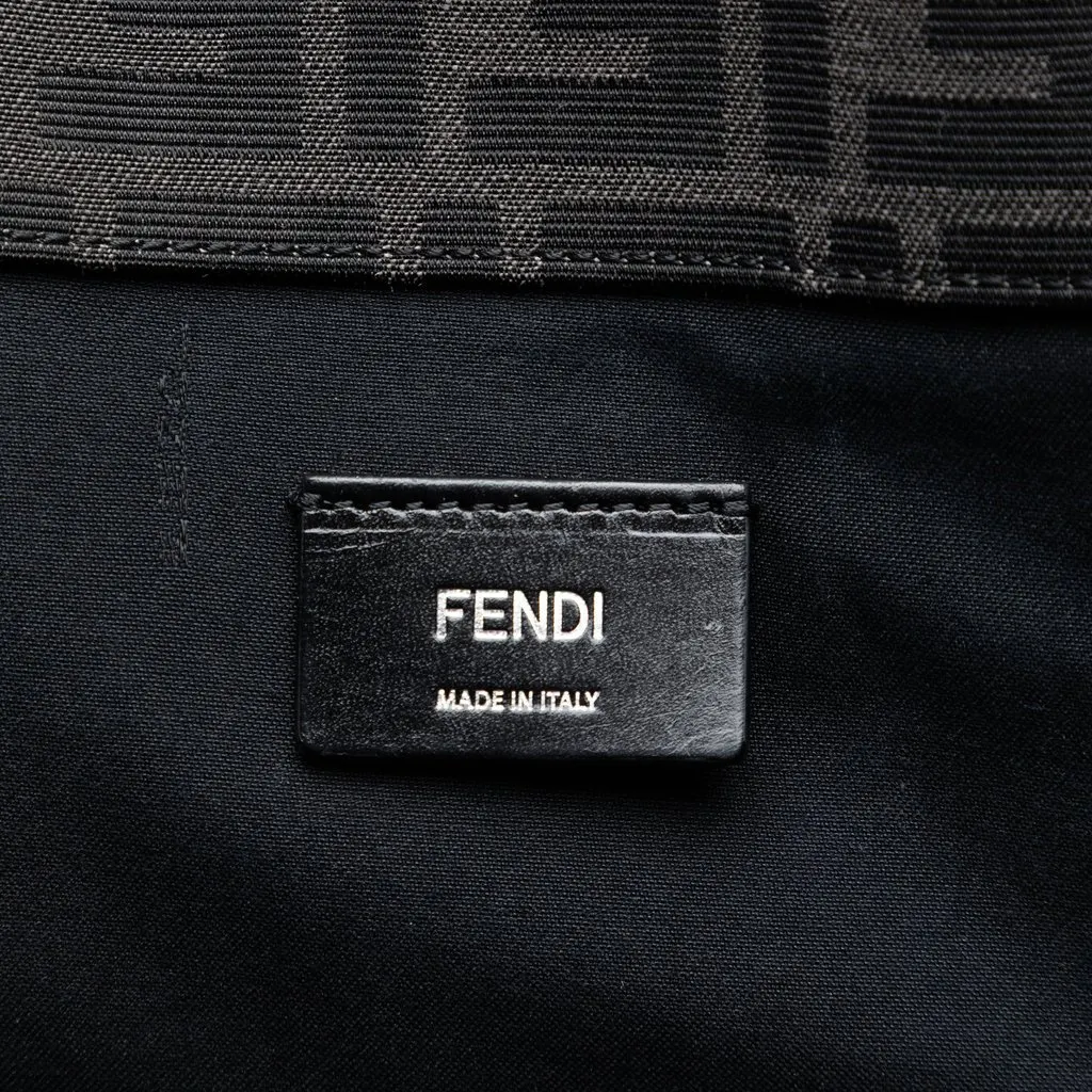 Fendi Large Zucca Jacquard Shopper Tote Black Very good - Box View