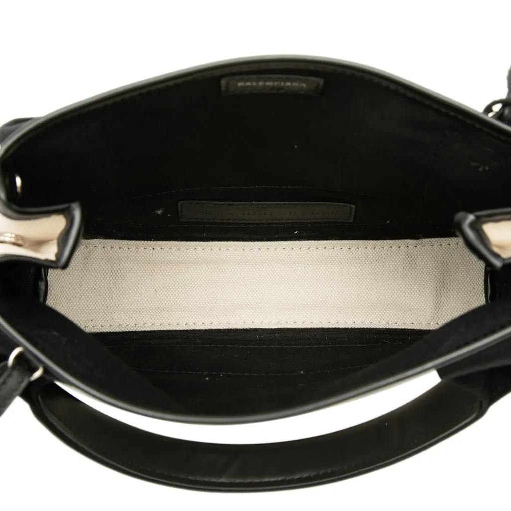 Balenciaga Canvas Navy Cabas Satchel XS Brown Canvas Very good - Model View