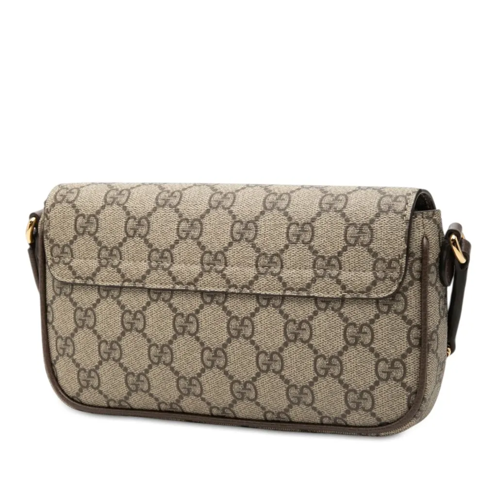 Gucci GG Supreme Web Ophidia Pochette Crossbody Beige Very good - Back View