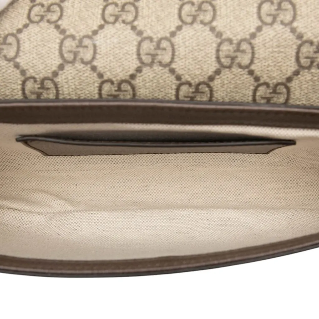 Gucci GG Supreme Web Ophidia Pochette Crossbody Beige Very good - Model View