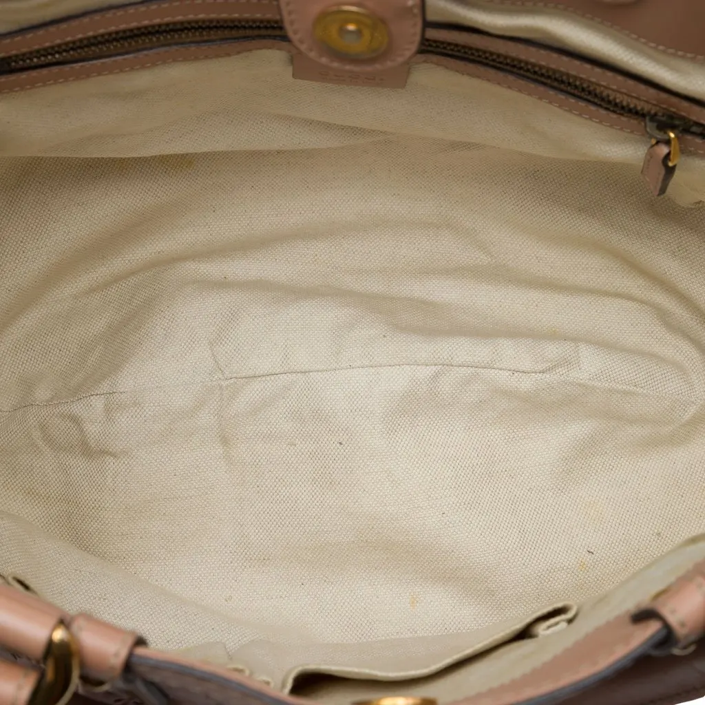 Gucci Guccissima Scarlett Tote Brown Leather Very good - Model View