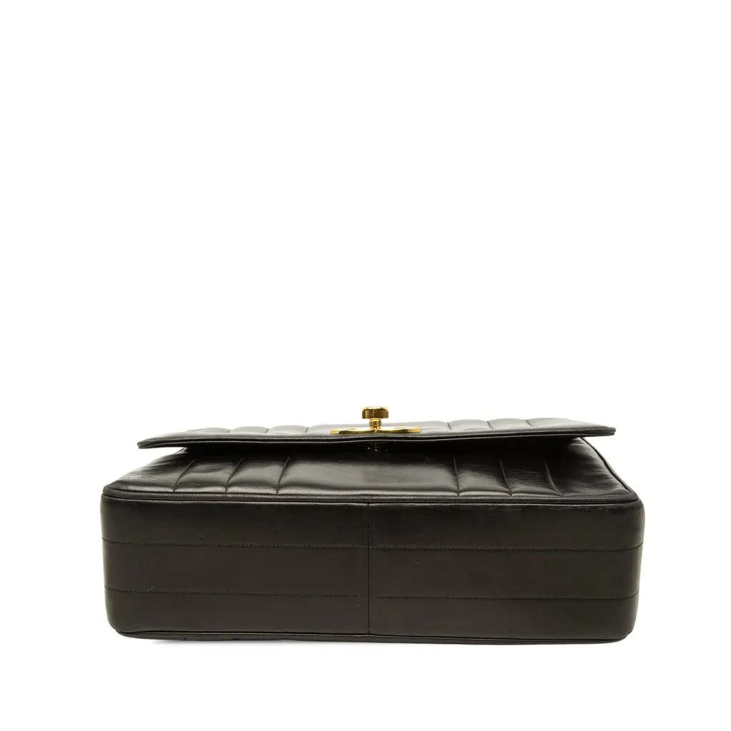 Chanel Lambskin Mademoiselle Kelly Top Handle Bag Black Leather Very good - Inside View