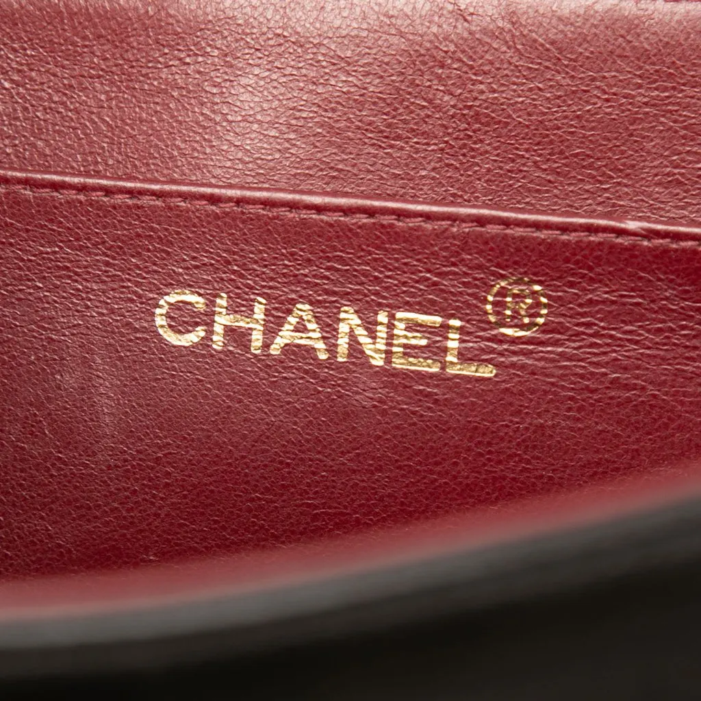 Chanel Lambskin Mademoiselle Kelly Top Handle Bag Black Leather Very good - Box View