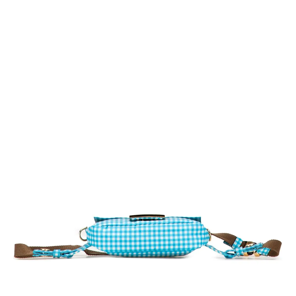 Fendi Joshua Vides Mini Nylon Convertible Baguette Satchel Blue Very good - Inside View