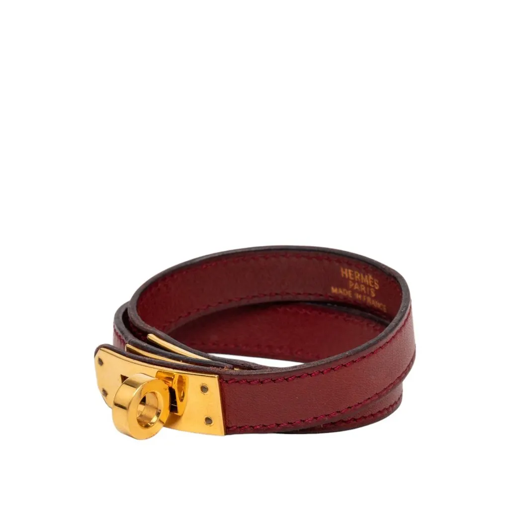 Hermès Swift Kelly Double Tour Bracelet Red Leather Very good - Back View