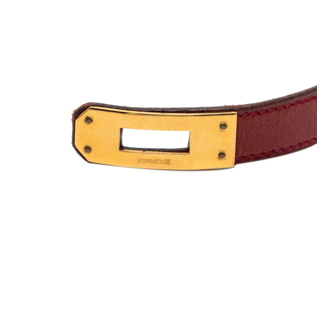 Hermès Swift Kelly Double Tour Bracelet Red Leather Very good - Model View