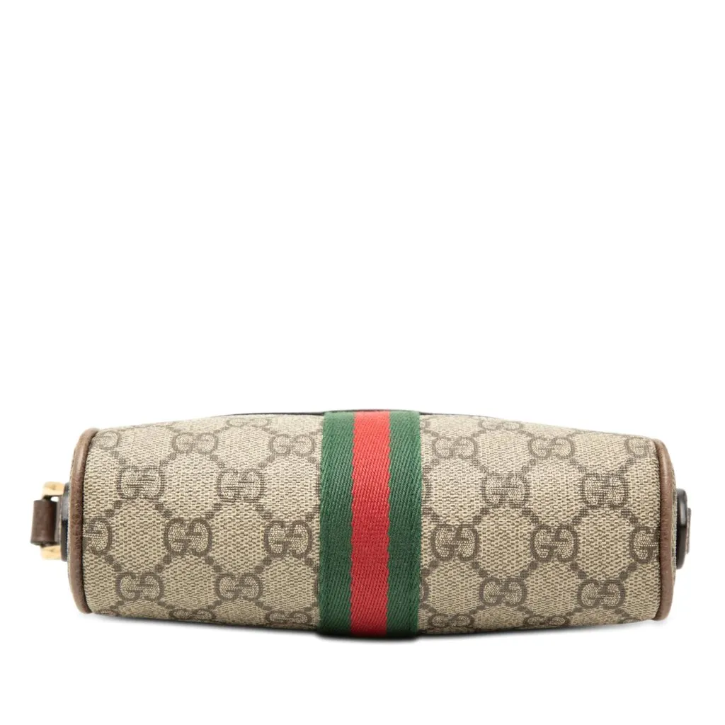 Gucci Mini GG Supreme Web Ophidia Crossbody Beige Very good - Inside View
