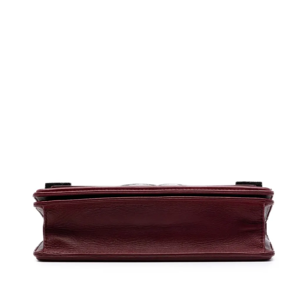 Chanel Lambskin and Acrylic Boy Brick Horizontal Flap Red Leather Very good - Inside View