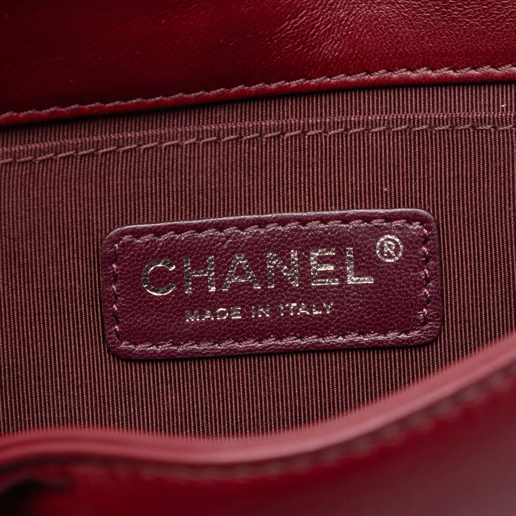 Chanel Lambskin and Acrylic Boy Brick Horizontal Flap Red Leather Very good - Box View