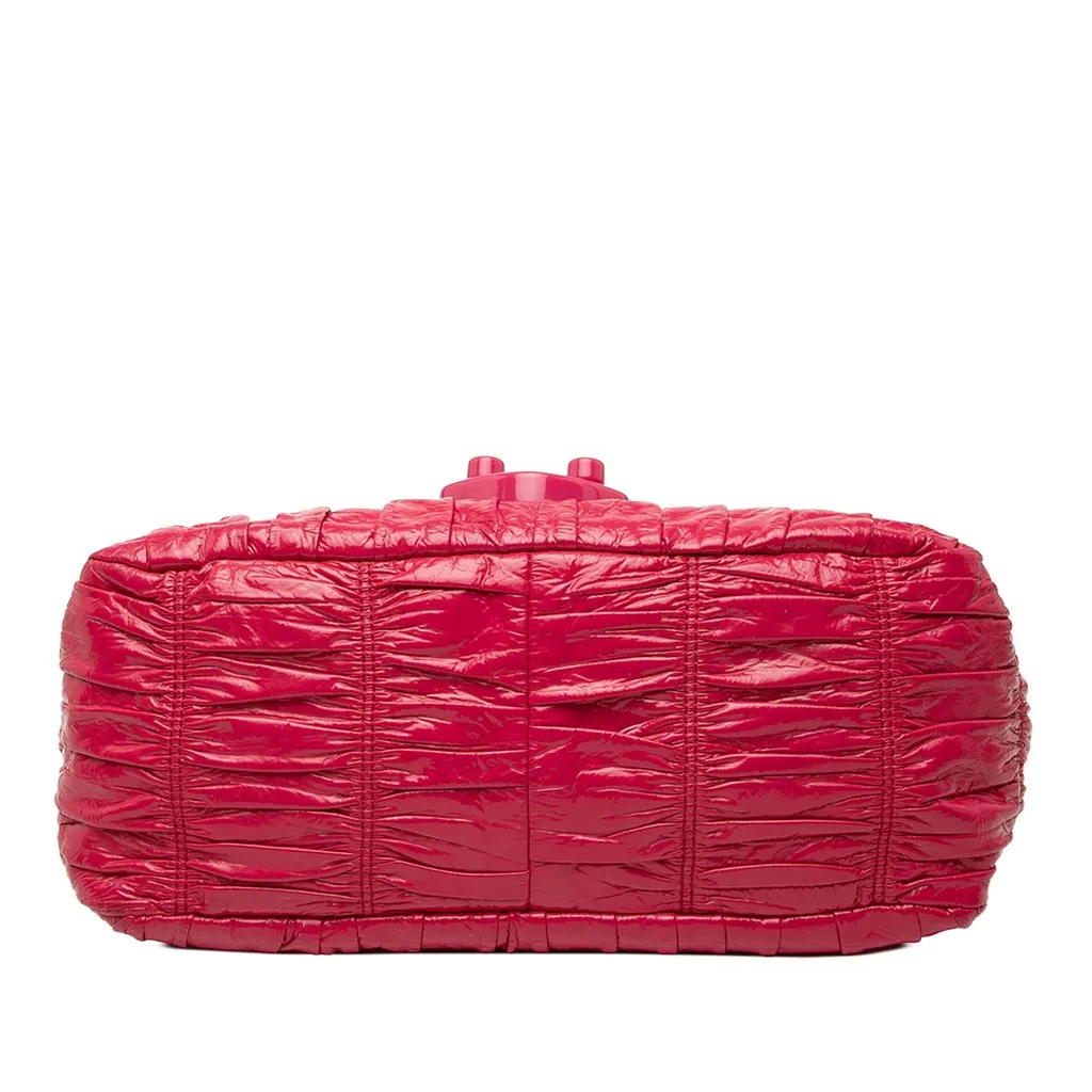 Prada Vernice Gaufre Shoulder Bag Pink Leather Very good - Inside View