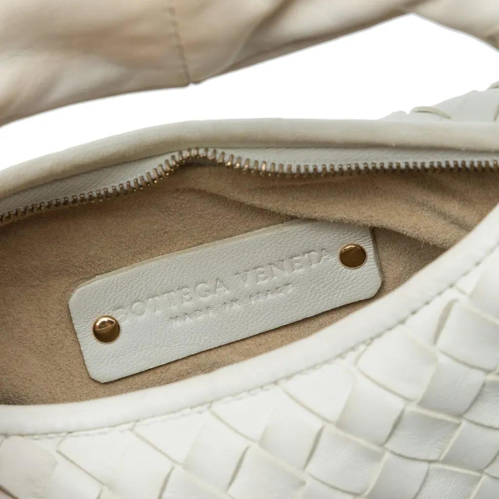 Bottega Veneta Mini Nappa Intrecciato Veneta Hobo White Leather Very good - Box View
