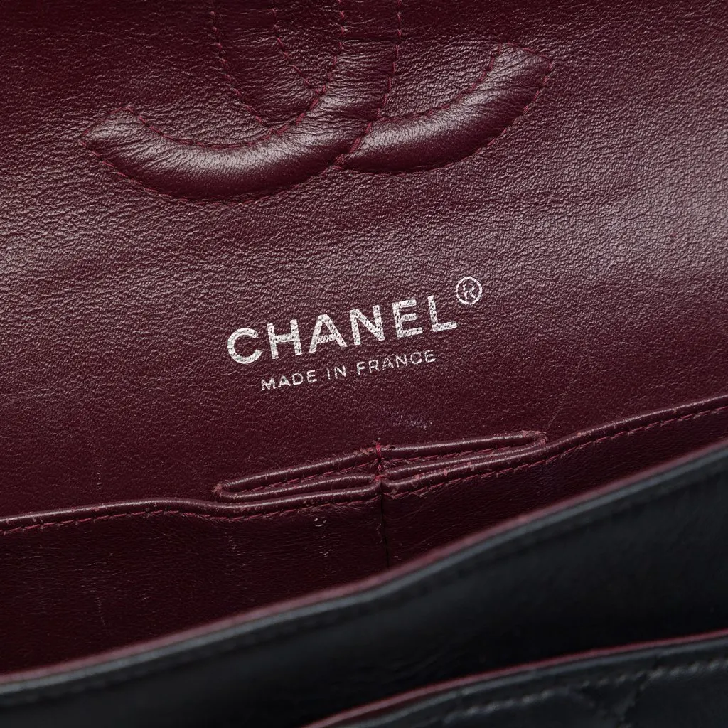 Chanel Medium Classic Lambskin Double Flap Black Leather Very good - Box View