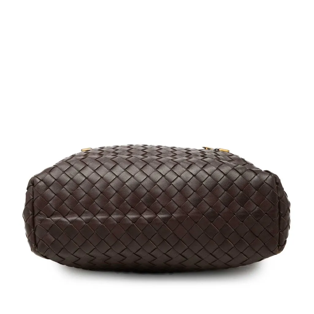 Bottega Veneta Small Nappa Intrecciato Tote Brown Leather Very good - Inside View
