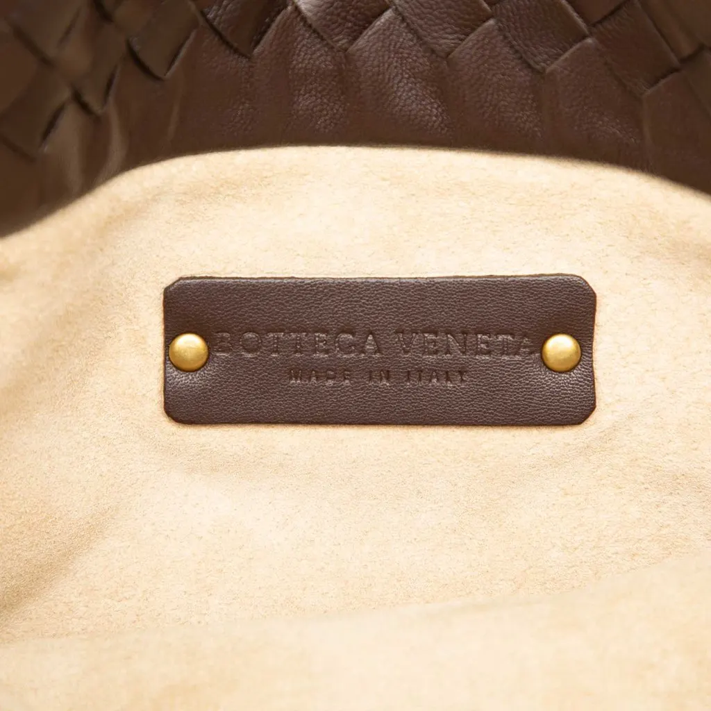 Bottega Veneta Small Nappa Intrecciato Tote Brown Leather Very good - Box View