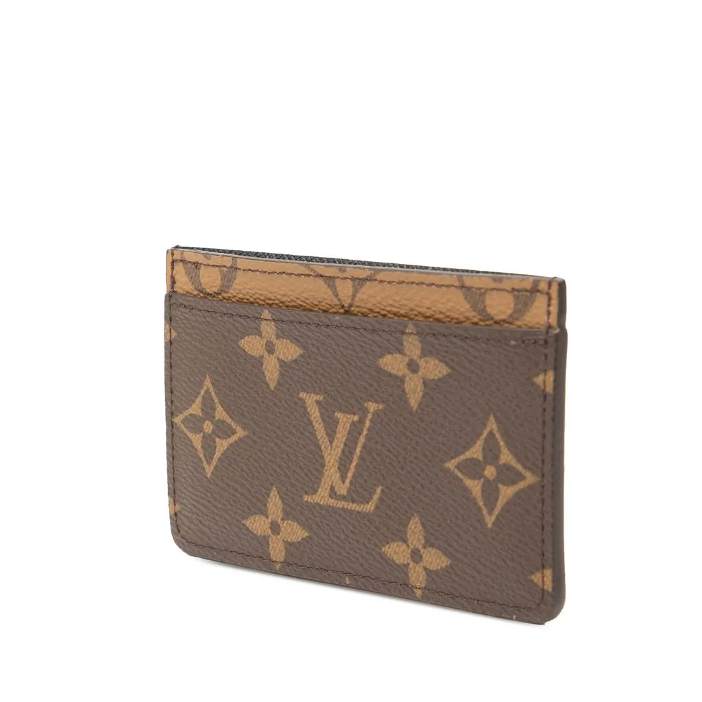 Louis Vuitton Monogram Reverse Card Holder Brown Canvas Very good - Back View