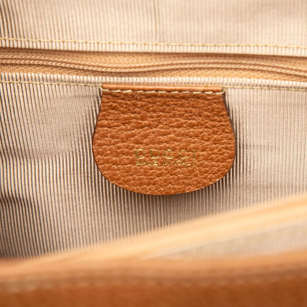 Gucci Calfskin Bamboo Tote Brown Leather Very good - Box View