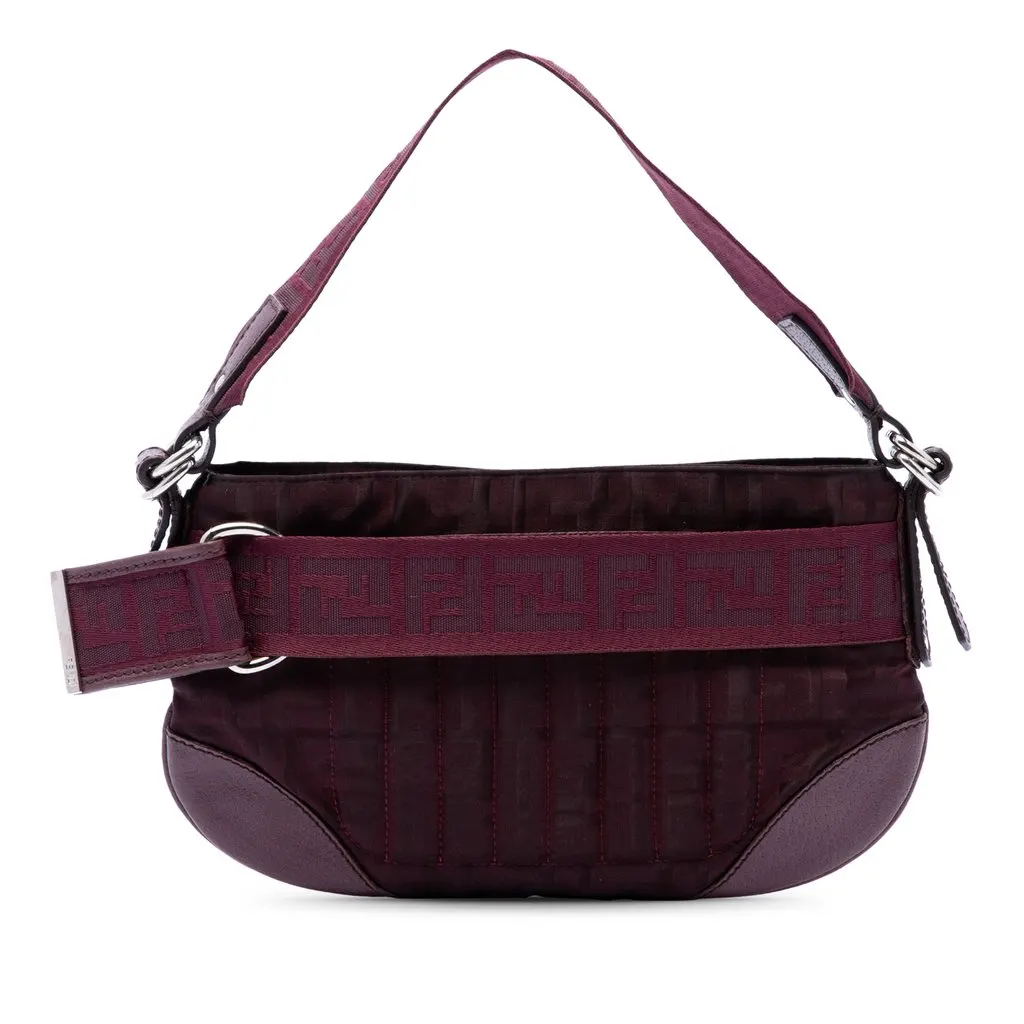 Fendi Zucca Nylon Pochette Red Very good - Front View