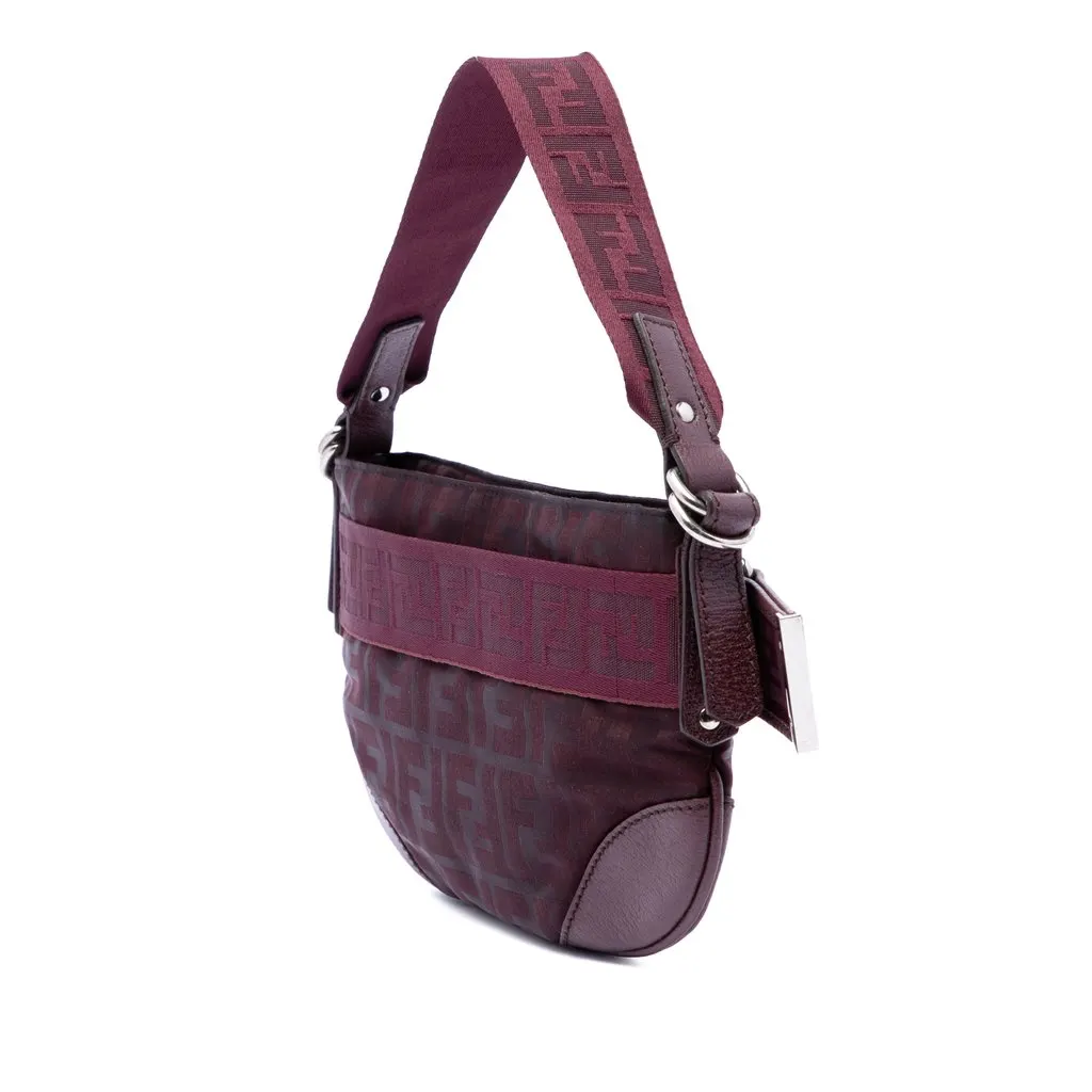 Fendi Zucca Nylon Pochette Red Very good - Back View