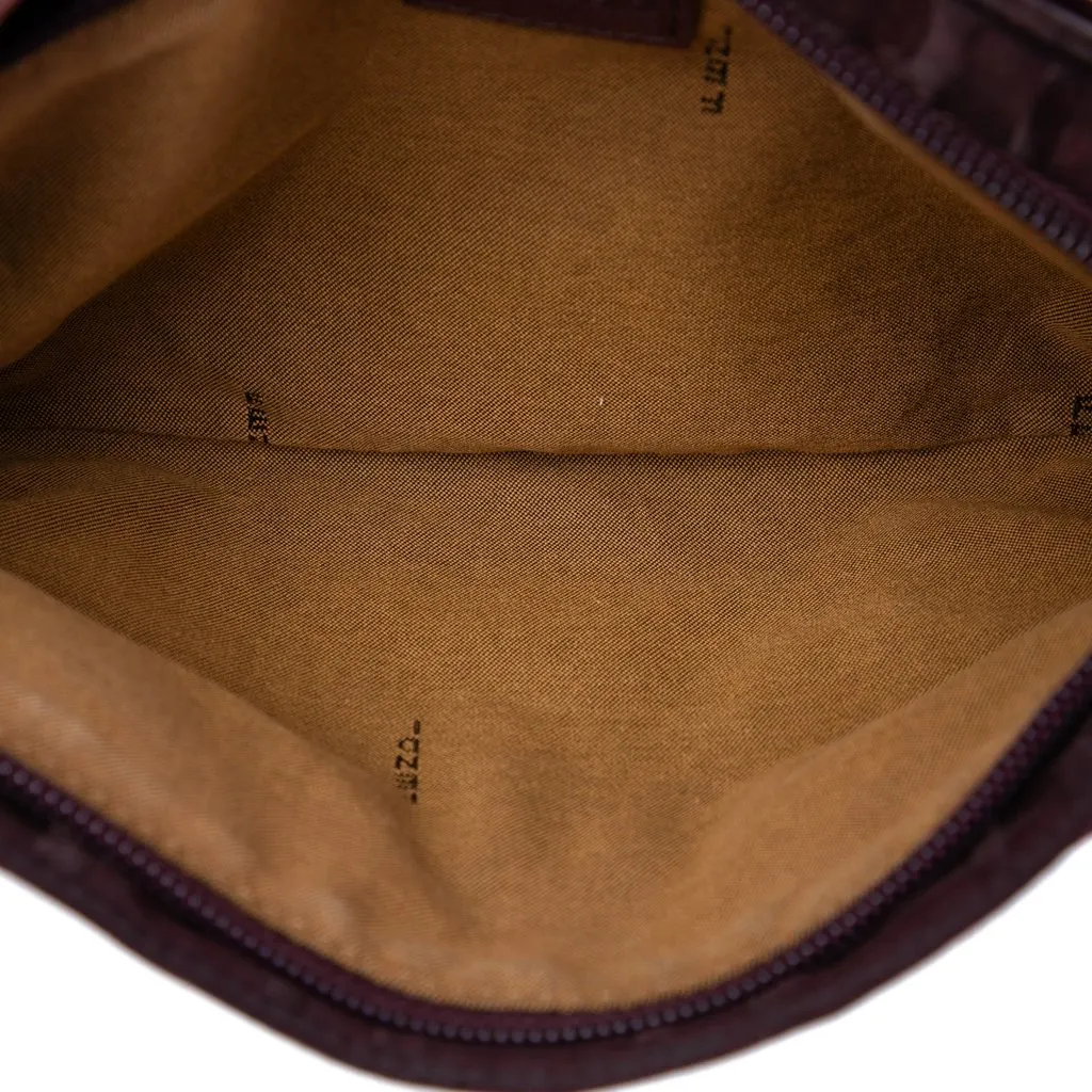 Fendi Zucca Nylon Pochette Red Very good - Model View