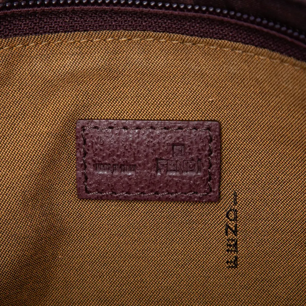 Fendi Zucca Nylon Pochette Red Very good - Box View