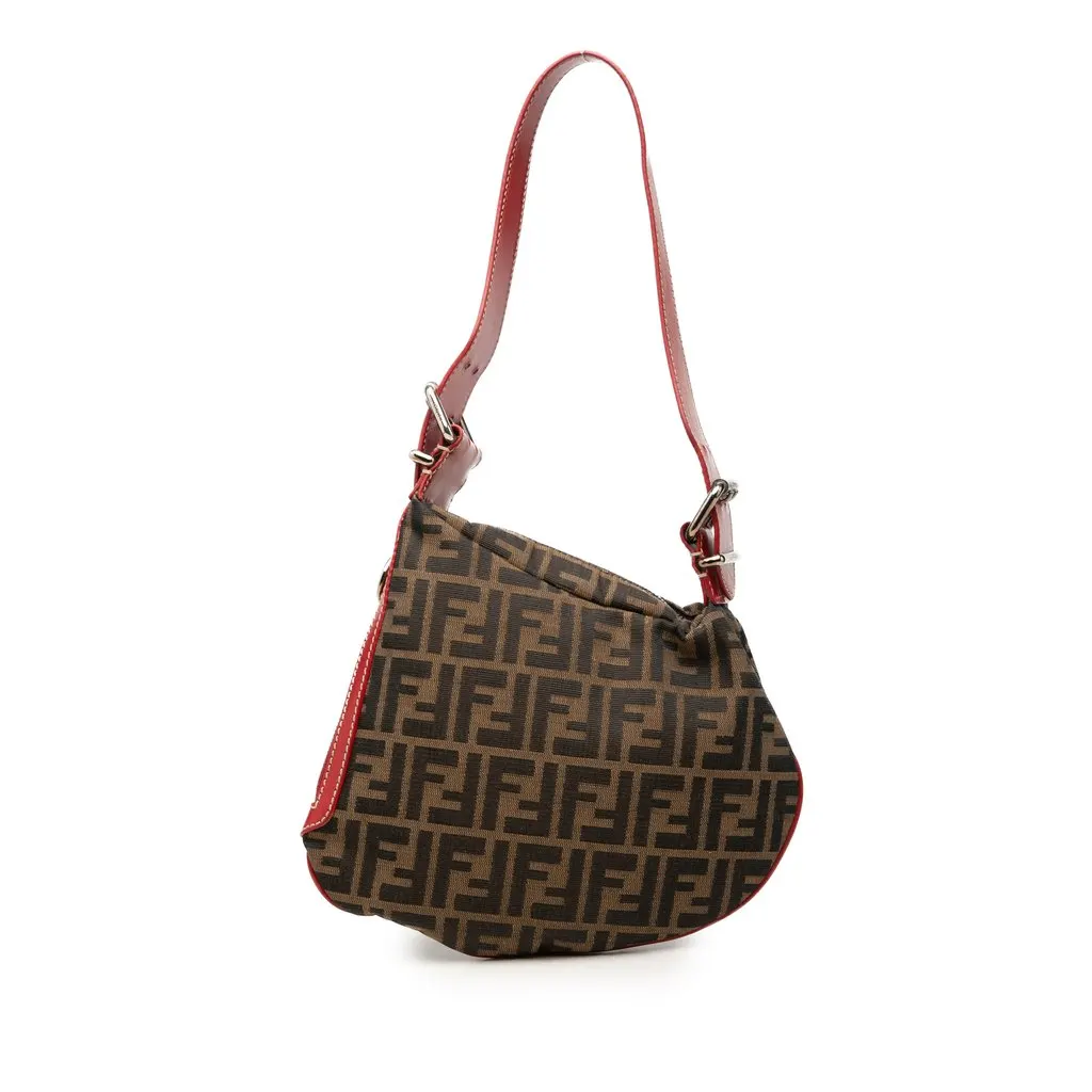 Fendi Zucca Canvas Oyster Hobo Brown Canvas Very good - Front View