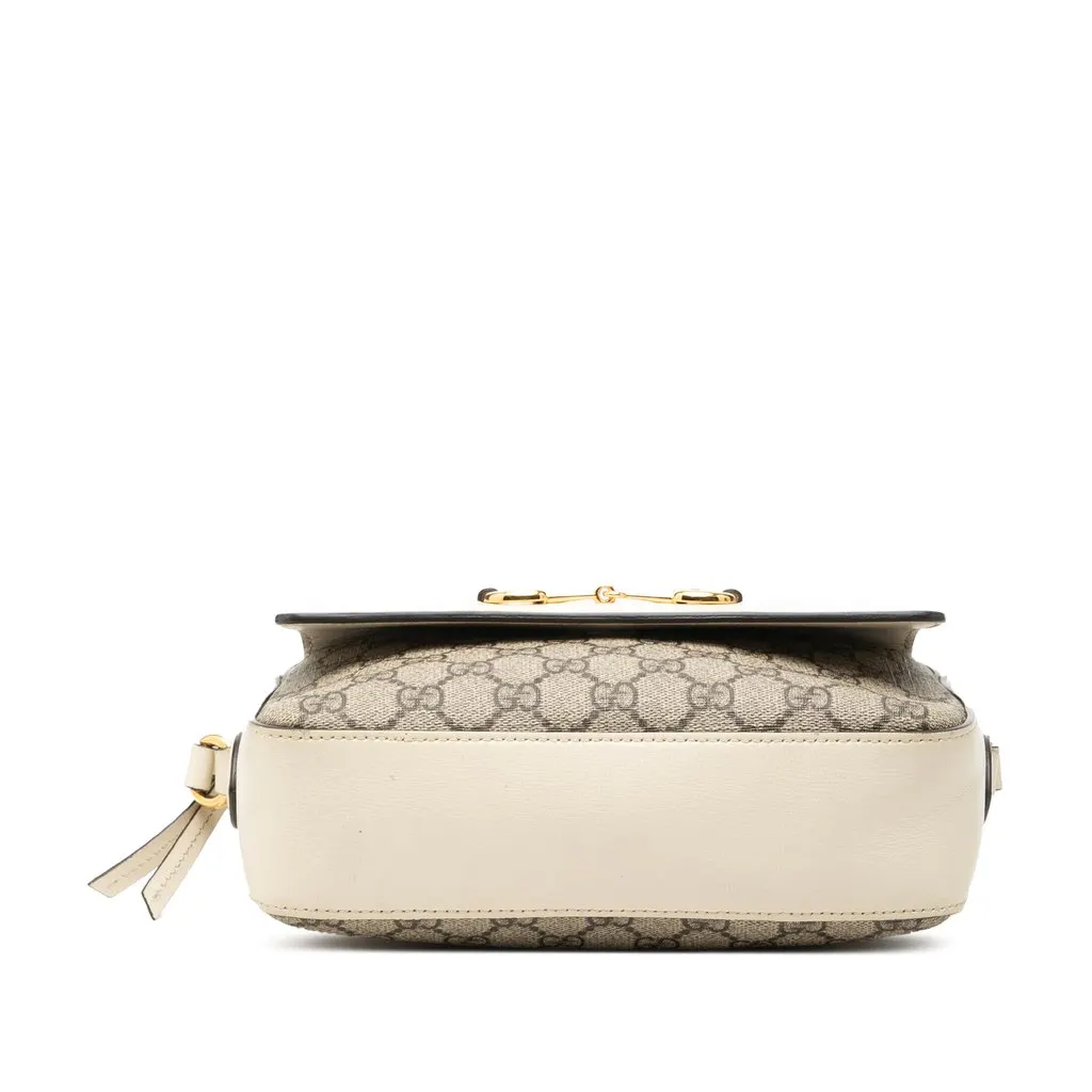 Gucci Small GG Supreme Horsebit 1955 Crossbody Beige Very good - Inside View