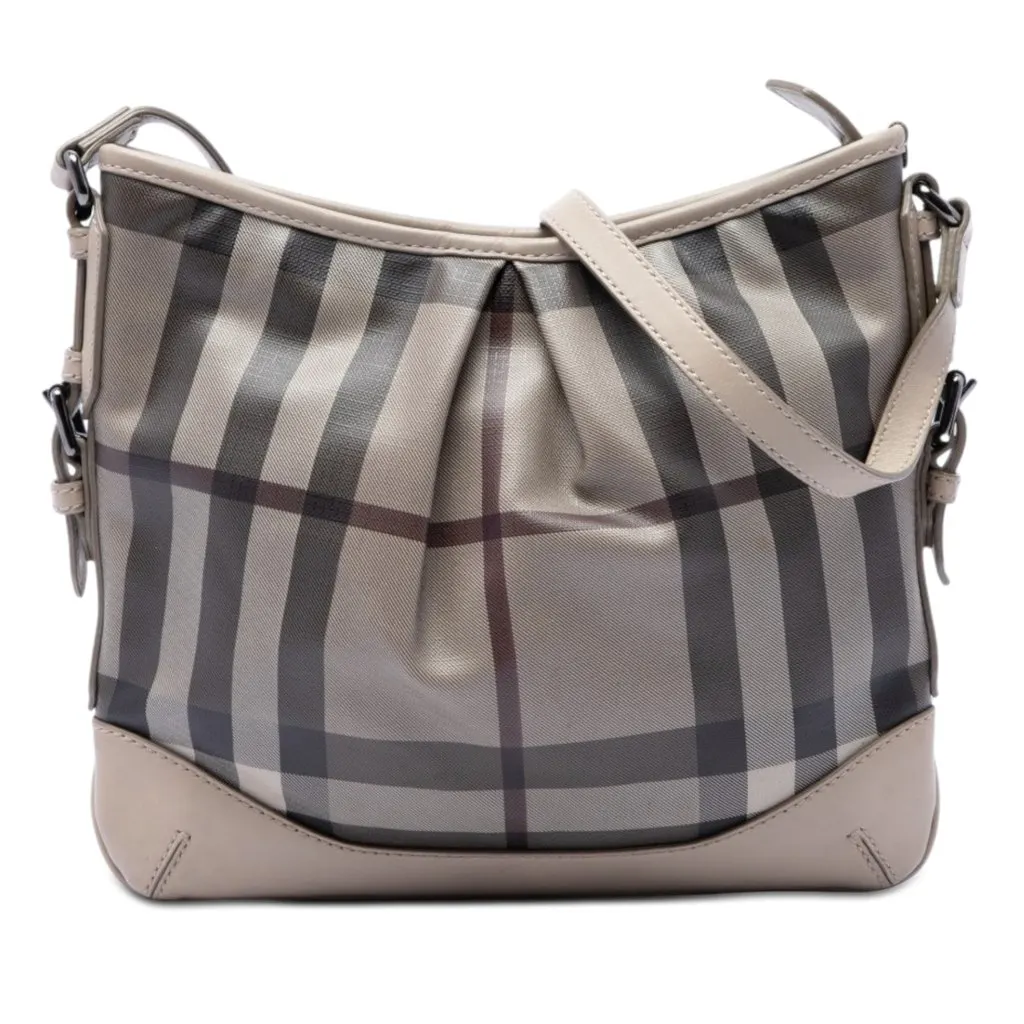 Burberry Smoke Check Coated Canvas Hartham Crossbody MultiColor Very good - Front View