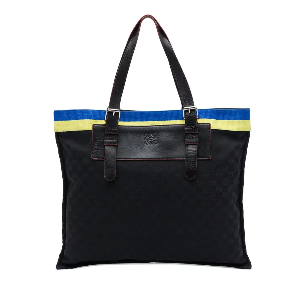 Loewe Anagram Canvas Tote Black Canvas Very good - Front View